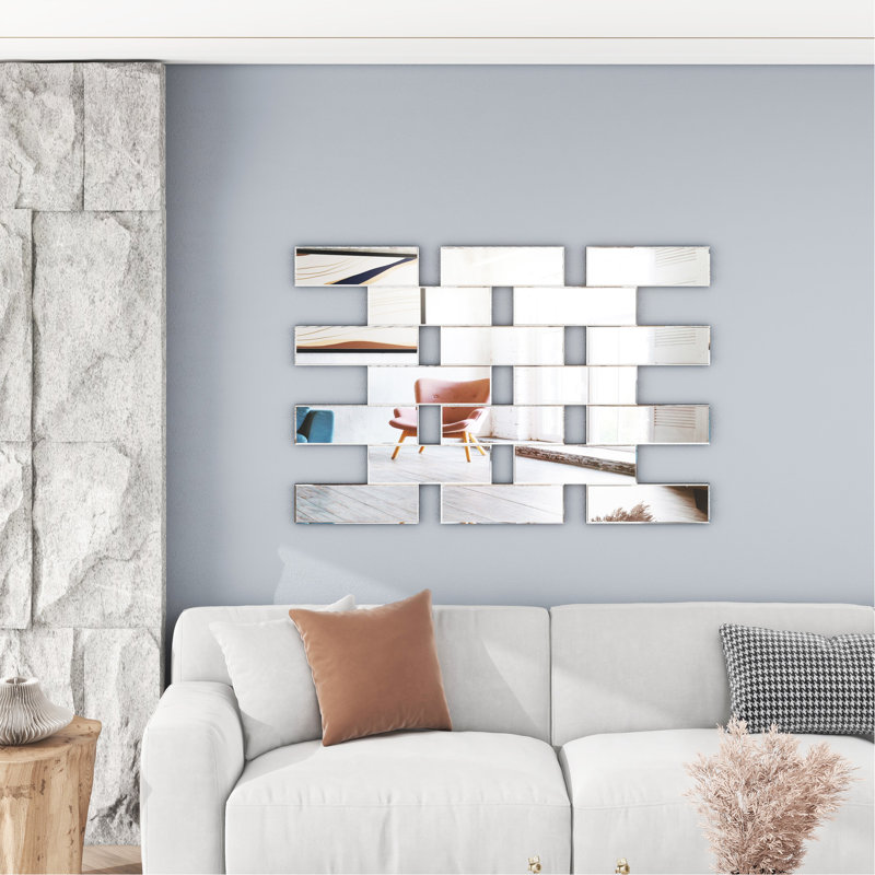 Miroir mural polyvalent et rectangulaire pour toutes les pièces, rehaussant le décor