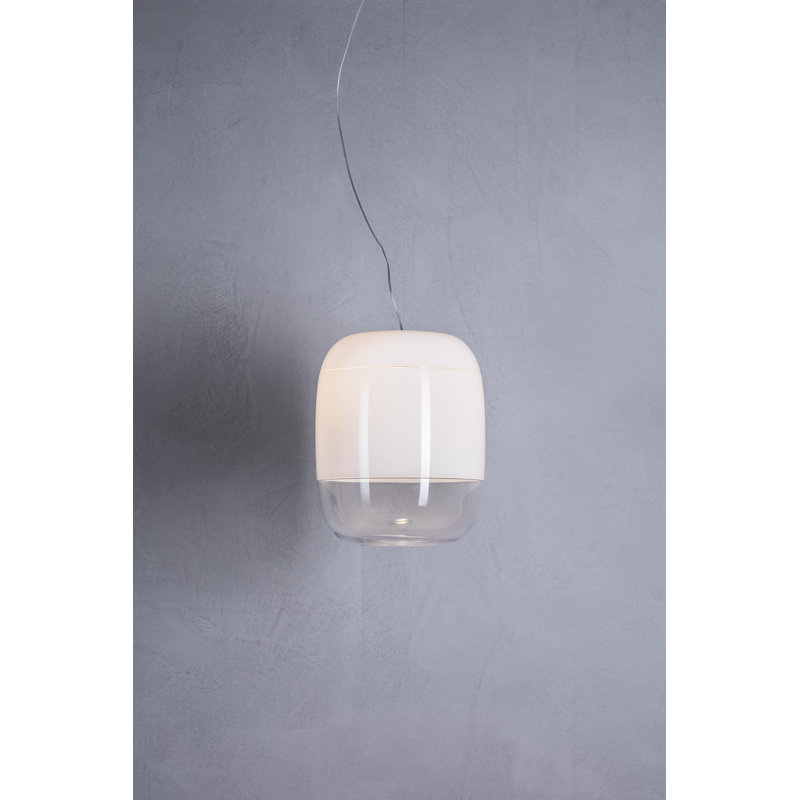 Gong 1 - Light Chrome Single Pendant, Silver, 200cm H x 36cm W x 36cm D