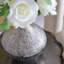 Vase décoratif en verre argenté