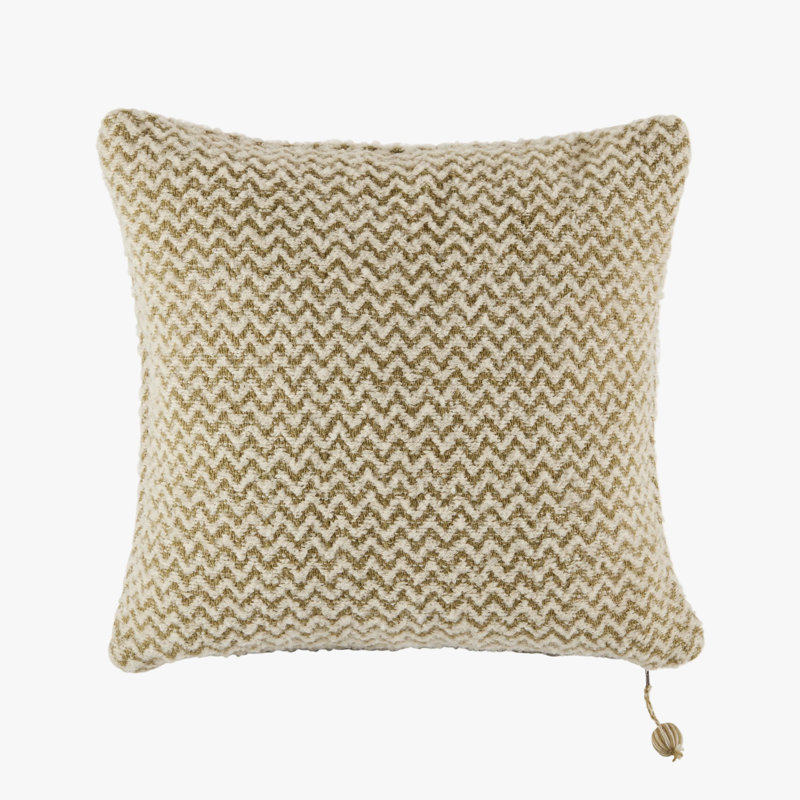 Chevron Pillow Cover & Insert, Green/White