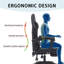 Radelldar Adjustable Reclining Ergonomic Faux Leather Swiveling PC & Racing Game Chair with Footrest-64975277-64975283
