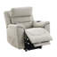Fauteuil inclinable électrique en cuir synthétique gris clair Marsha