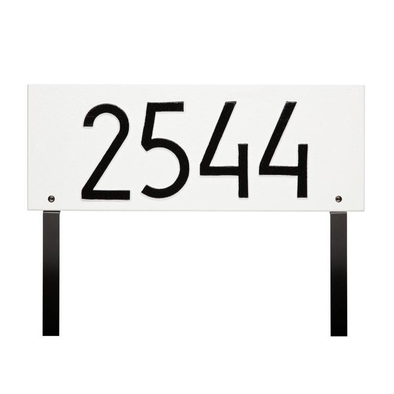 Plaque murale Mid-Century, Blanc / noir, Oui