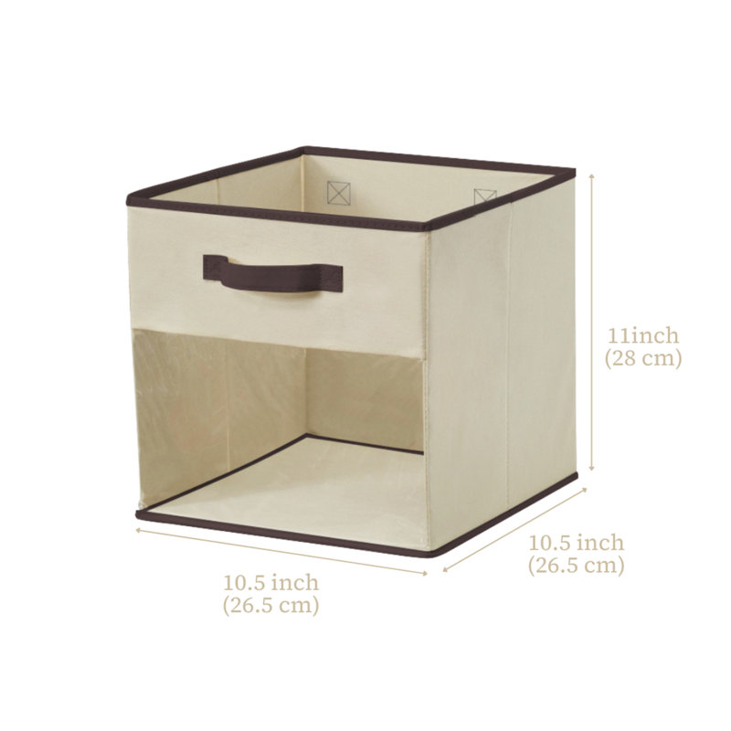 Ensemble de cubes en tissu, 11 po x 10,50 po x 10,50 po, Beige