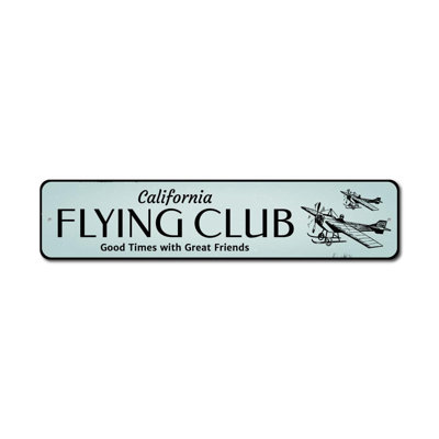 Enseigne en aluminium Flying Club