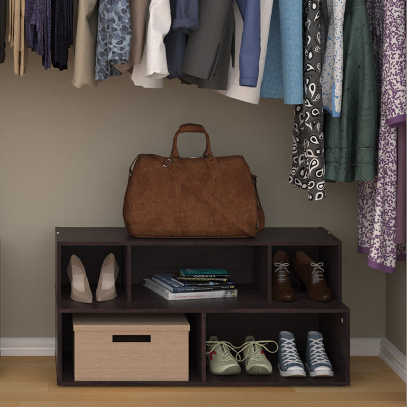 10 Pair Stackable Shoe Rack, Espresso