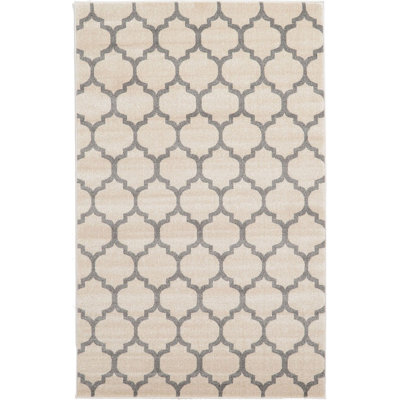 Tapis beige / brun clair Molly Geomertric