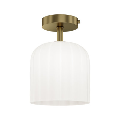 Parkmont Plug & Play 1-Light Semi Flush Mount in Transitional and Modern Style-11.33 Inches Tall and 8.8 Inches Wide