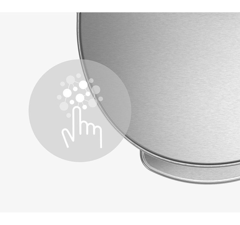Simplehuman 45L Semi-Round Step Can with Liner Pocket, Brushed Stainless Steel, Brushed Stainless Steel