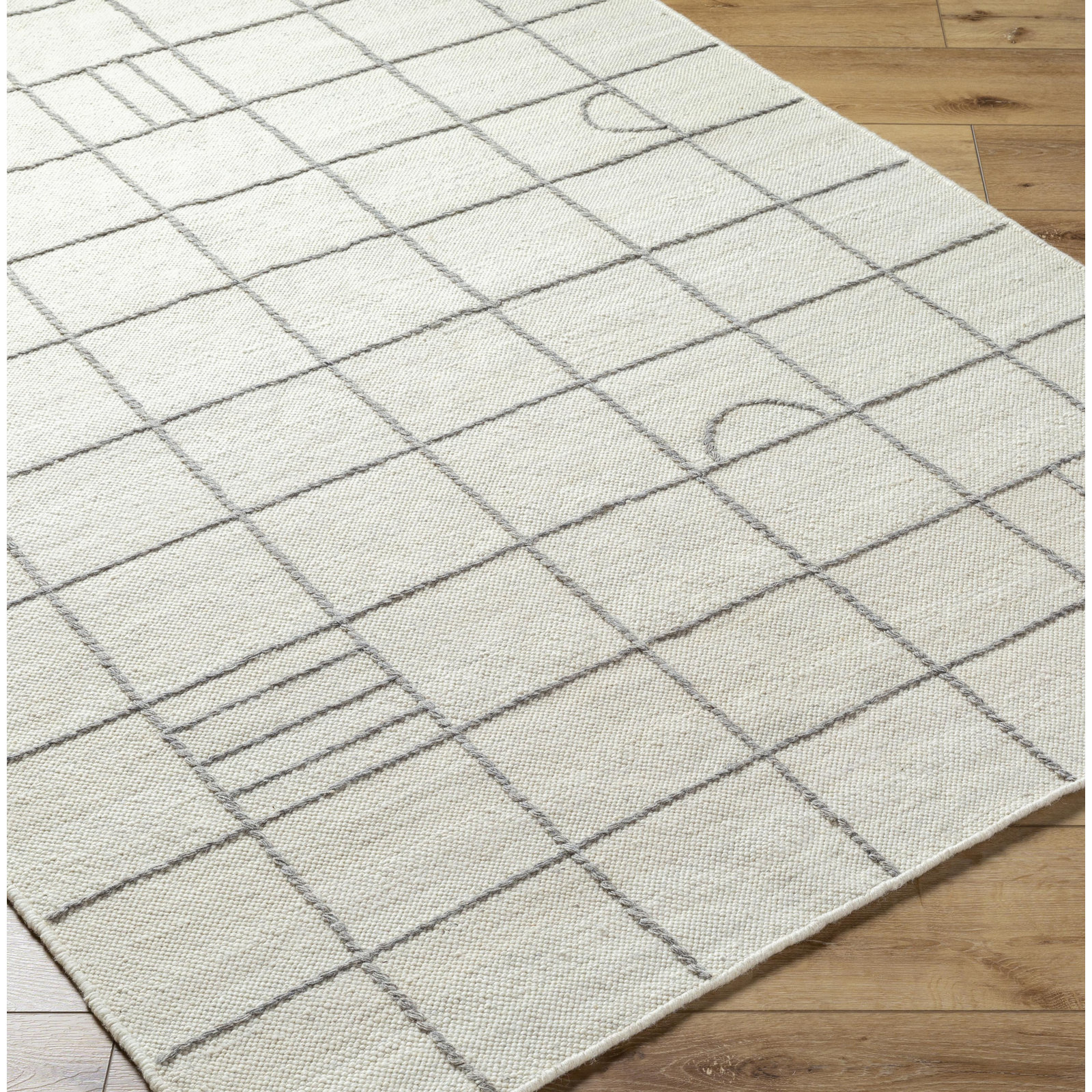 Loeb Flatweave Checkered Rug, Rectangle 2' x 3'