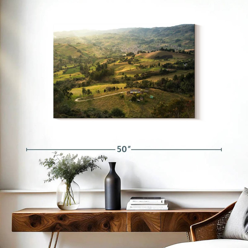 Alvord Colombia Valley Green Fields, 24" H x 36" W