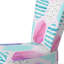 Chaise d'appoint rembourrée à motif géométrique rose et bleu