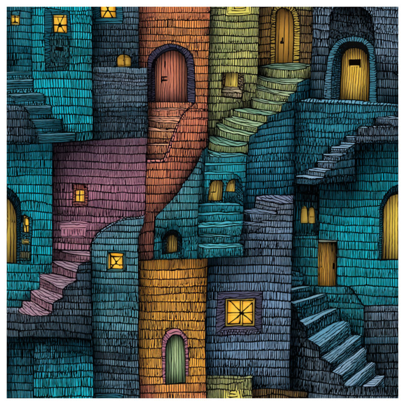 Coussin décoratif coloré, bâtiments à double face Architecture, 26 x 26 inches