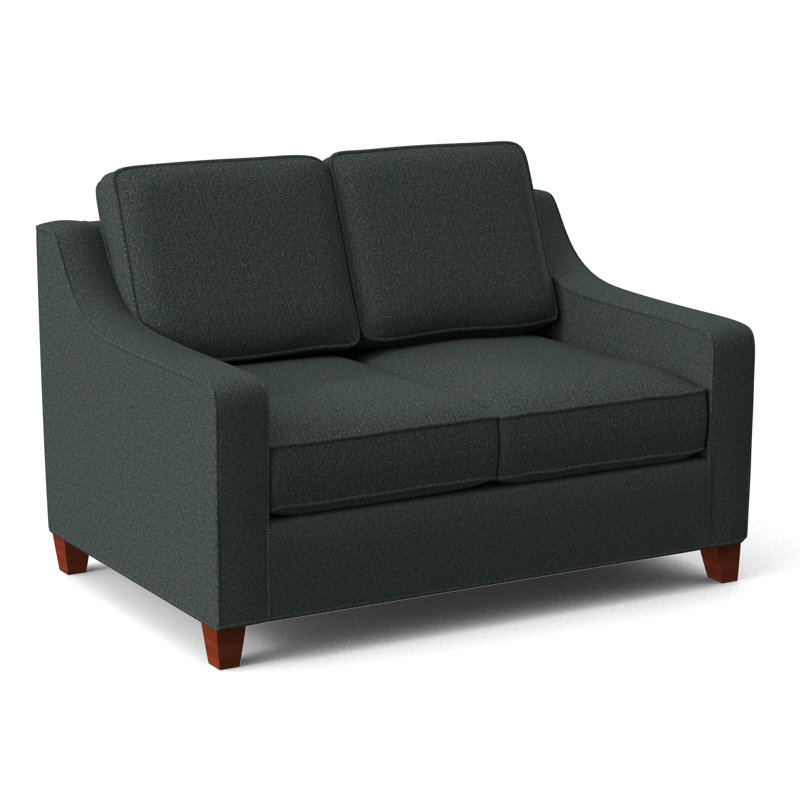 Clark 54" Square Arm Sofa Bed, BM Cherry, Herring Cove Aquamarine