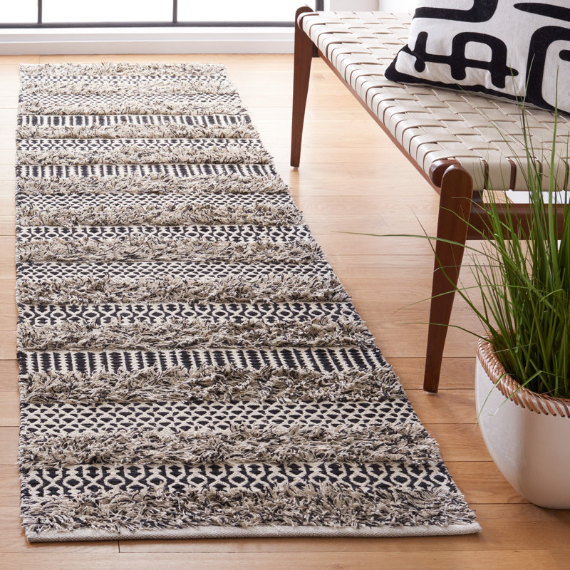 Natura Flat Weave Cotton Southwestern Rug, Runner 2'3" x 9'