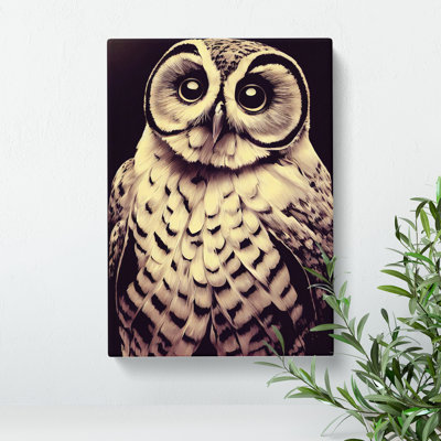 Owl Portrait No.4 - Wrapped Canvas