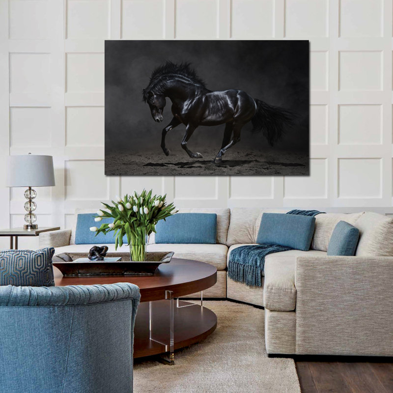 Black Stallion Print, 40" H x 60" W