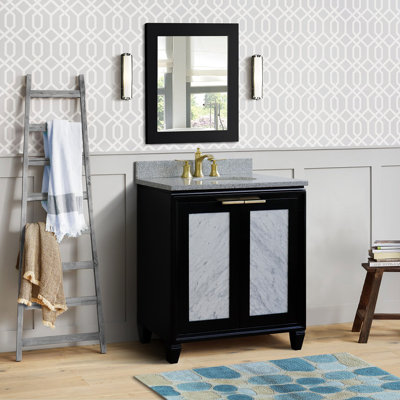 Ensemble de meuble-lavabo simple 31 "avec miroir Schreck