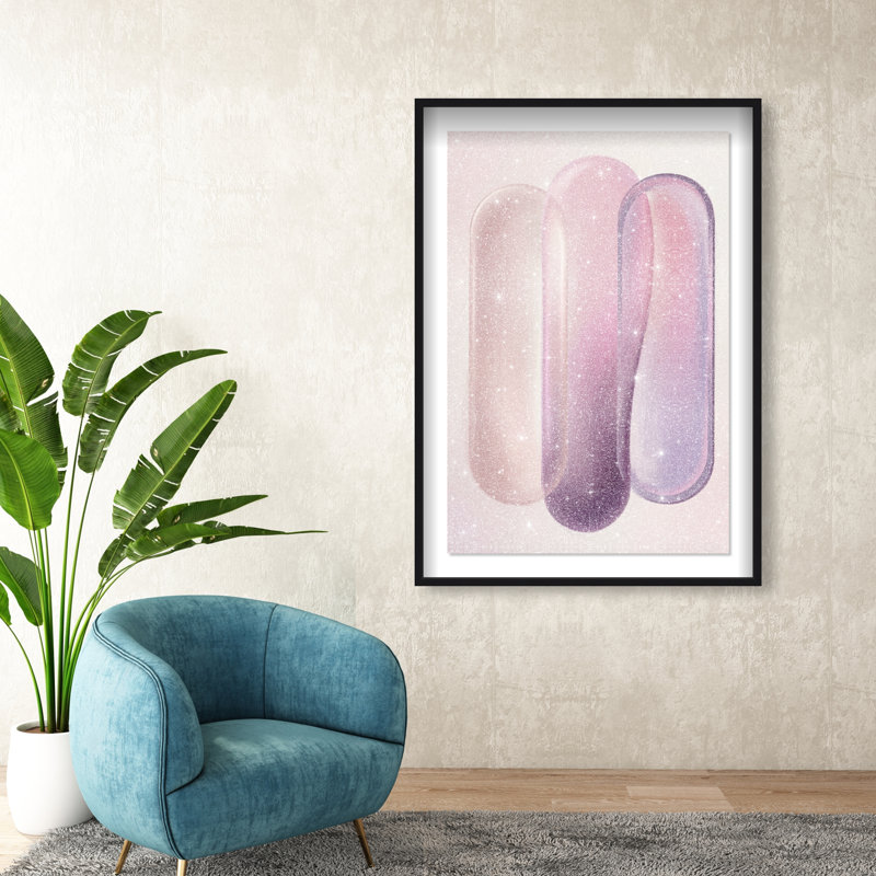 Berry Layers Print by Oliver Gal, 16.5"H x 11.5"W, Black Shadowbox