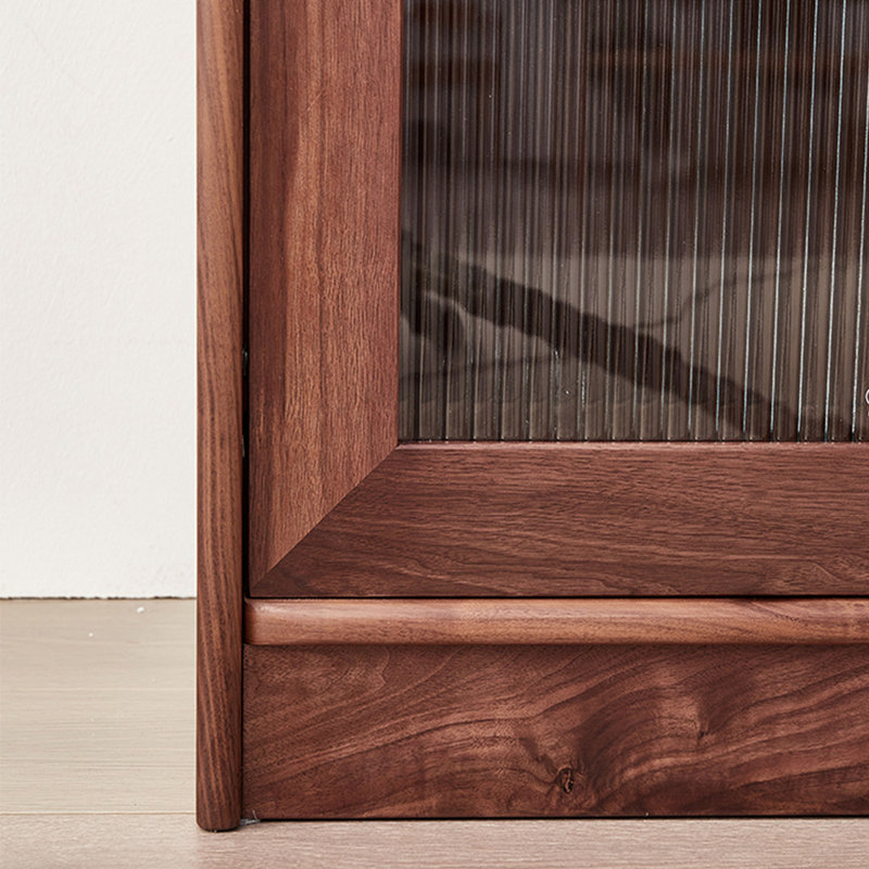 Pure solid wood black walnut bookcase