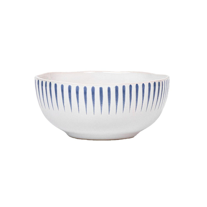 Sitio Stripe Cereal/Ice Cream Bowl, Delft Blue