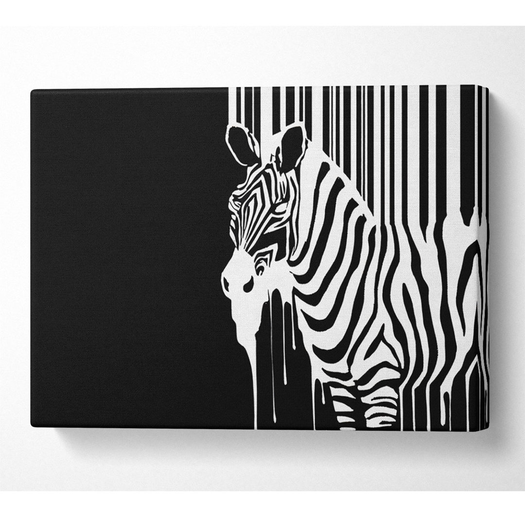 Schmelzendes Zebra - Kunstdrucke auf Leinwand - Wrapped Canvas