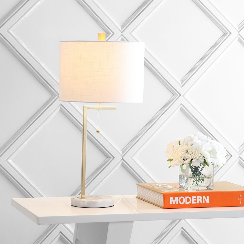 Collett Table Lamp, Brass Gold/White