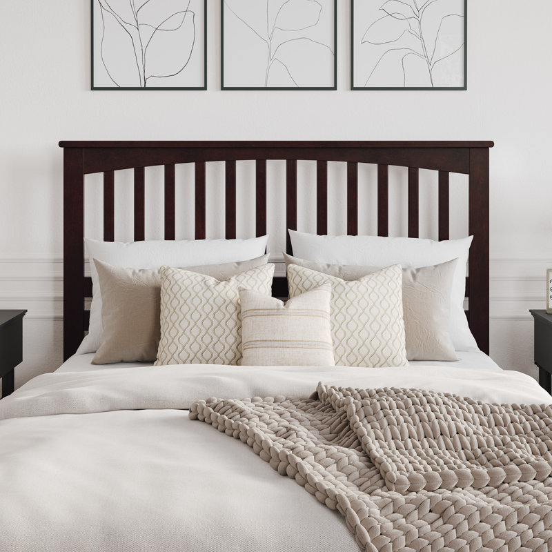 Huntsville Solid Wood Slat Headboard, Espresso, Queen
