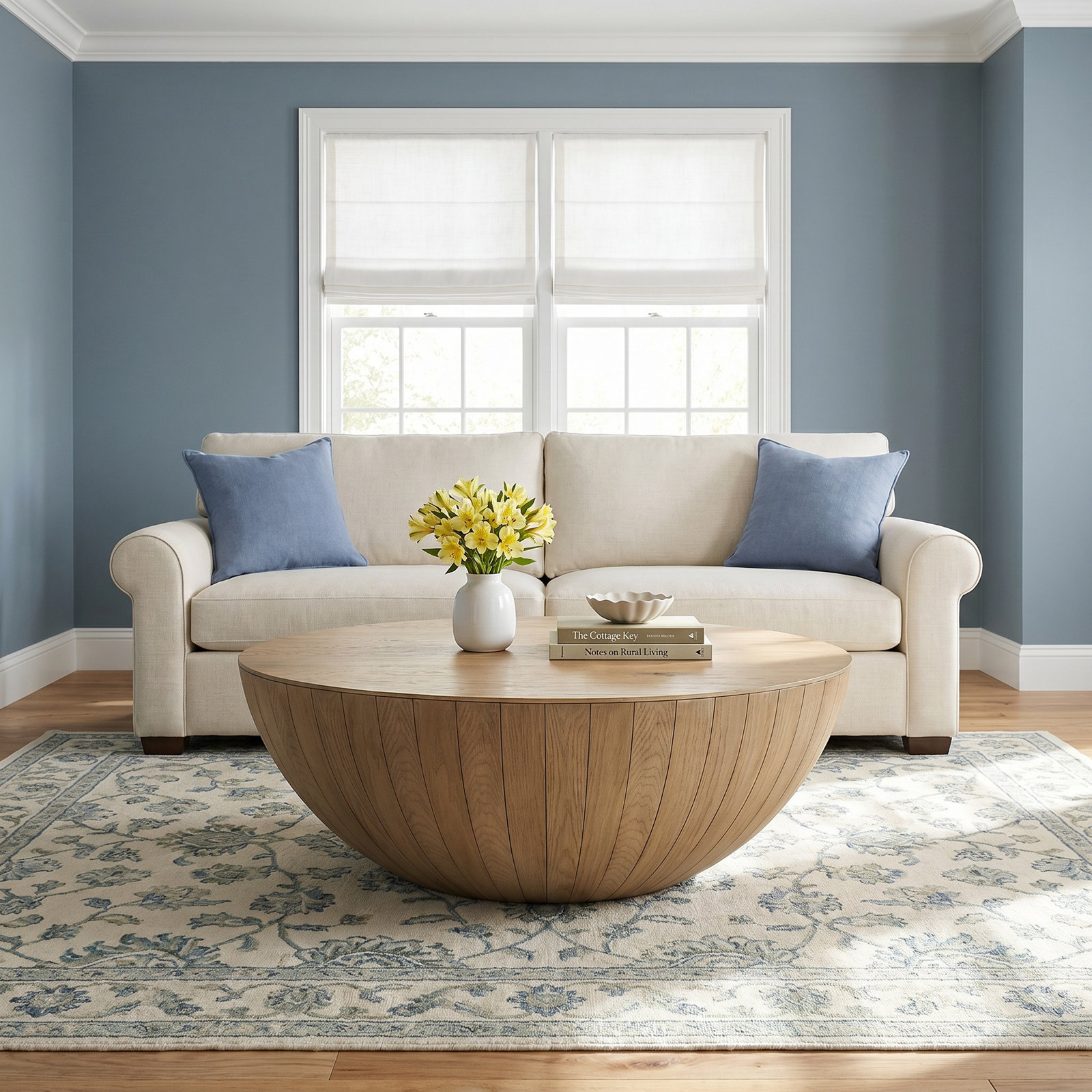 Agusta Solid Wood Single Coffee Table, Natural Oak