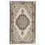 Tapis rétro en laine naturelle beige et brun Sparta