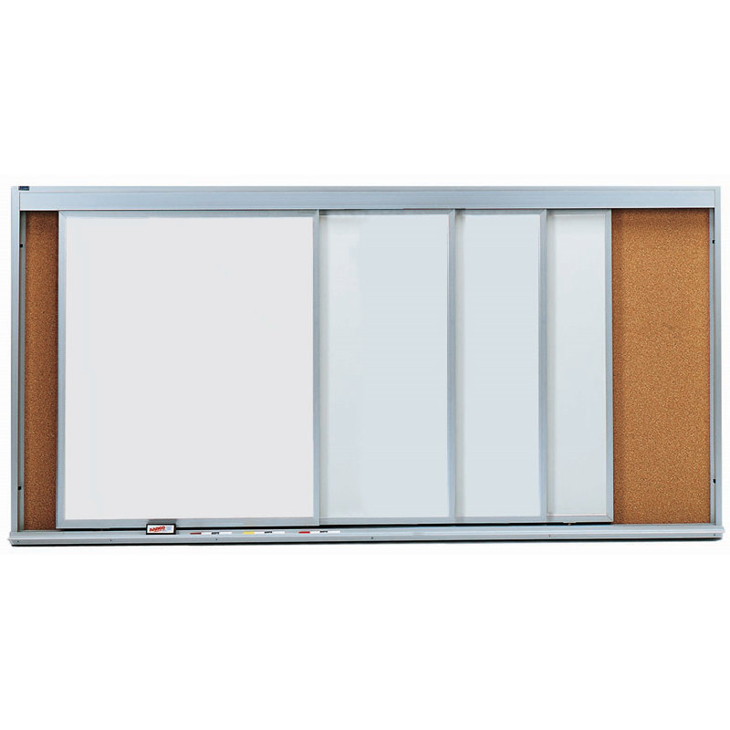 AARCO No Porcelain Wall Metal Whiteboard, 4' H x 8' L