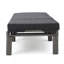 FAUTEUIL PUERTA KD CHAISE, CADRE NOIR MIXTE AVEC COUSSIN GRIS FONCÉ