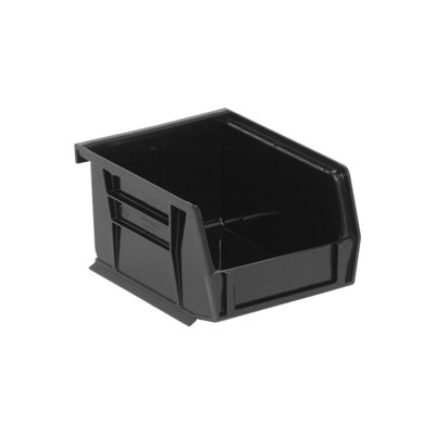  QUS210BR Ultra Stack & Hang Recycled Plastic Heavy Duty Part Organizer Black Bins 6" L x 5" W x 3" H 24 Pack