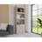 Bookcase, Three Shelves, Double Door Cabinet, Metal Hardware-582381497