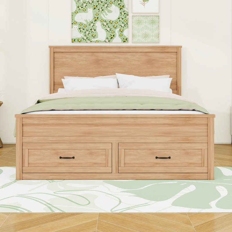 Lark Manor™ Queen Wood Platform Bed Frame with 6 Drawers - Wayfair Canada