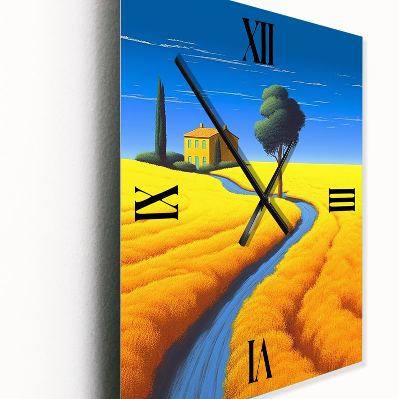 Horloge murale «Blossoming Fields Under A Deep Sky I», Grand