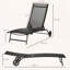 Ensemble de 2 chaises longues avec roulettes et positions réglables Outsunny