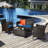 Rayna 4 - Person Patio Conversation Set with Cushions-1999806021