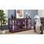 Vitrine à DEL avec vitrine antique avec portes en verre et tablettes réglables pour objets de collection-1493107868
