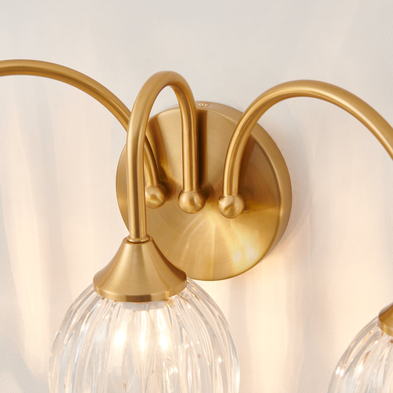3-Light Modern Brushed Gold Vanity Light