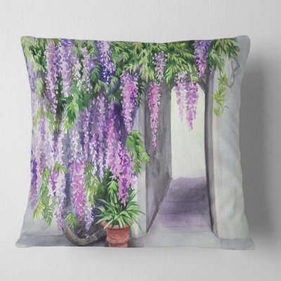 Housse de coussin carré Wisteria Blossom