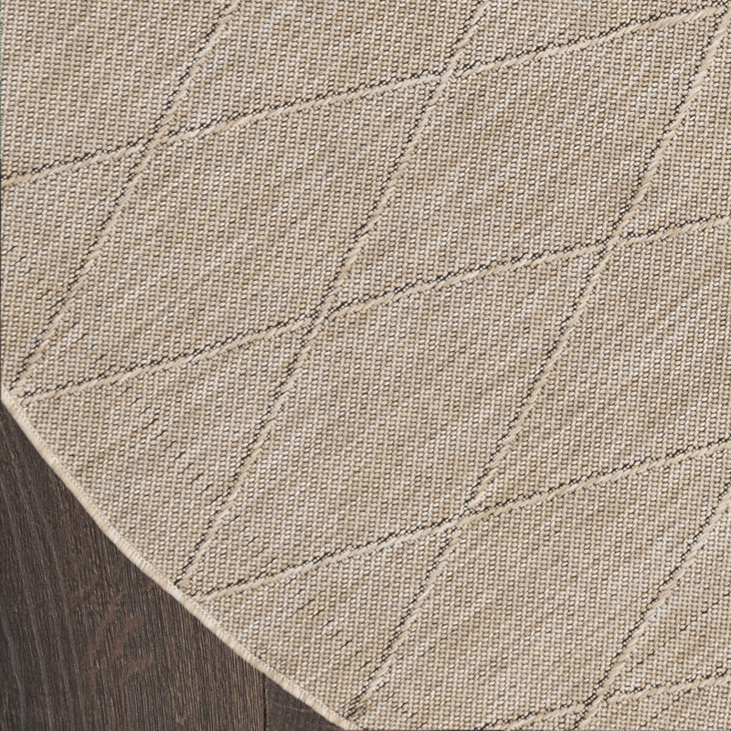 Machine Washable Indoor/Outdoor Area Rug, Round 8'