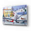 «Weekend invités arrivant» par Susan Henke, art en verre acrylique Wal Art-907470535