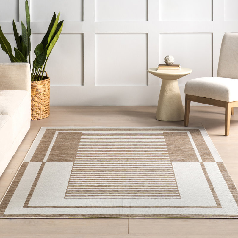 Caoimhe Geometric Indoor/Outdoor Area Rug, Rectangle 5'3" x 7'6"