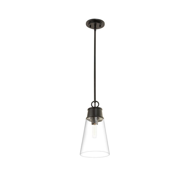 Bertina 1 - Light Single Pendant, Matte Black, 96.25" H x 7.5" W x 7.5" D
