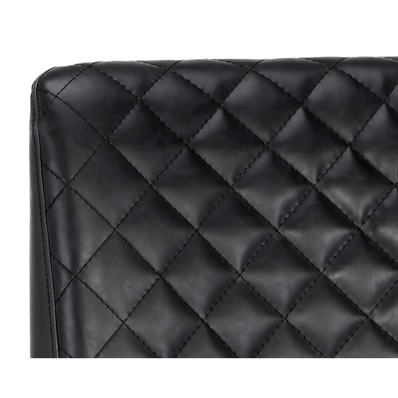 5West Upholstered Dining Chair, Black Faux Leather