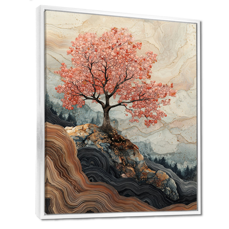 Hillyard - impressions sur toile florales, Impression encadrée flottante, H 20 po x l 12 po, Blanc