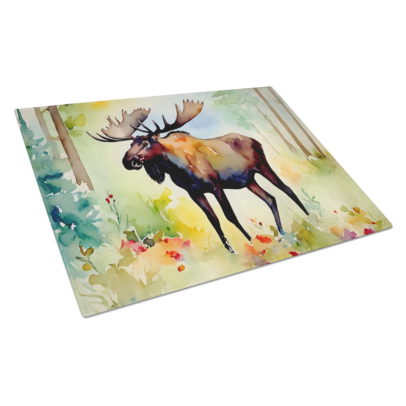 Moose Glass Cutting Board Large