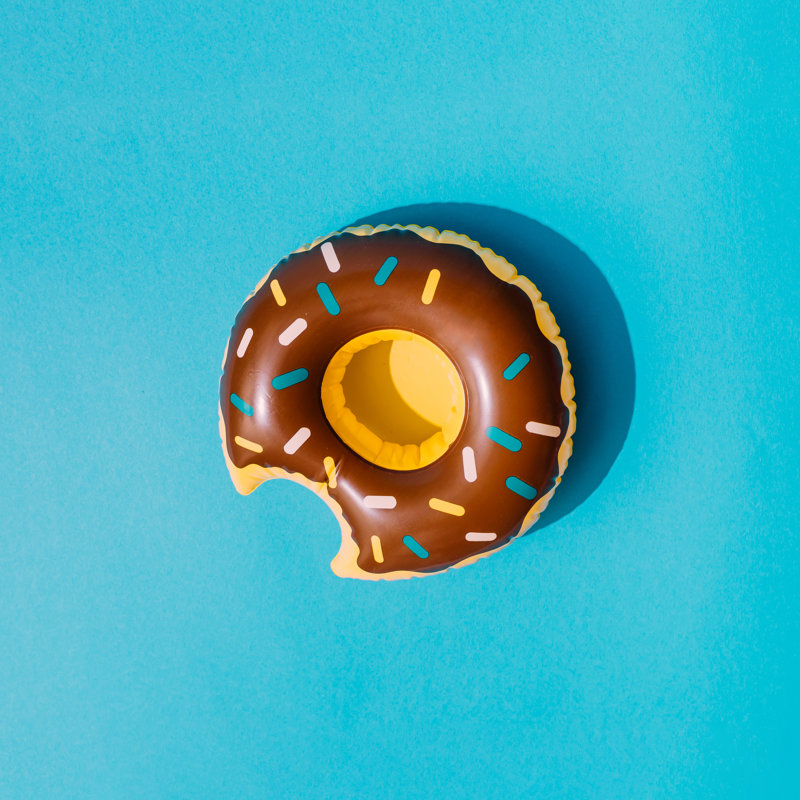 Inflatable Doughnut Pool Toy by Ivan101 - Wrapped Canvas Print, 51cm H x 51cm W x 3.8 cm D