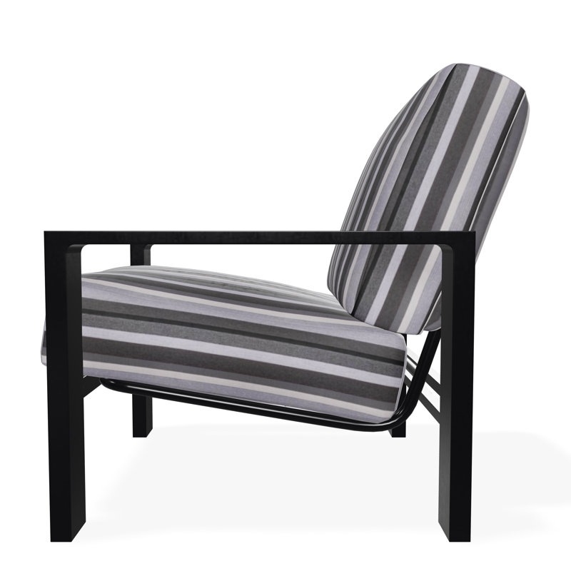 Larssen Outdoor Lounge Chair, Black, Sensory Granite